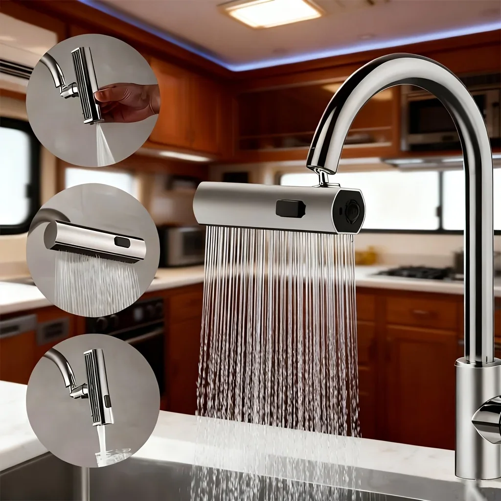 1pc a Multifunctional Faucet Nozzle with Three Speed Settings, Designed for Pressurized Water Flow, Suitable for Both Kitchen