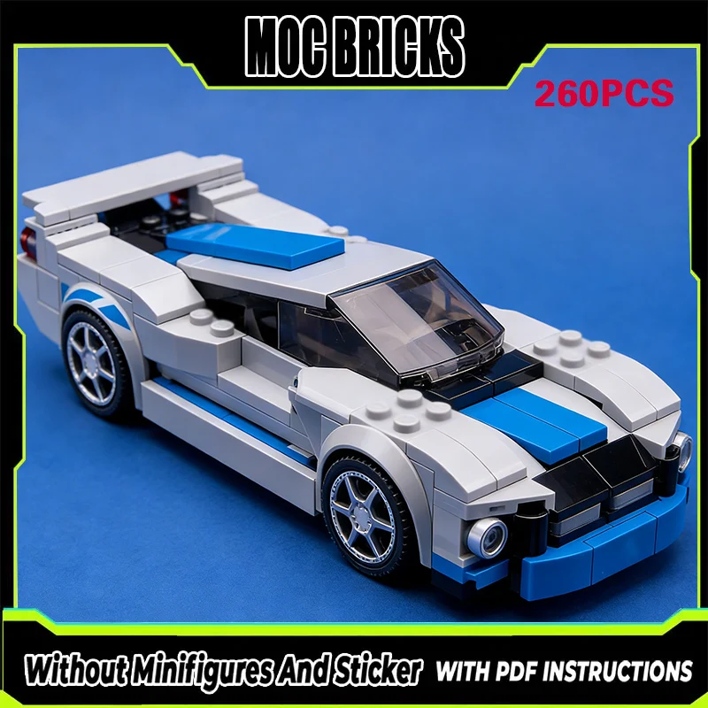 

Speed Racing Car Model MOC Building Bricks High Performance Sports Car Modular Technology Gifts Holiday Assemble Children Toys