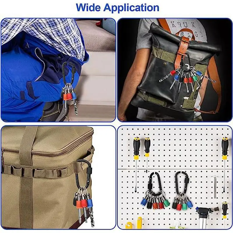 1/4 Inch Hex Bit Holder Hex Bit Organizer Keychain Portable Screwdriver Bit Holder Keychain For Men Hex Shank Socket Screwdriver