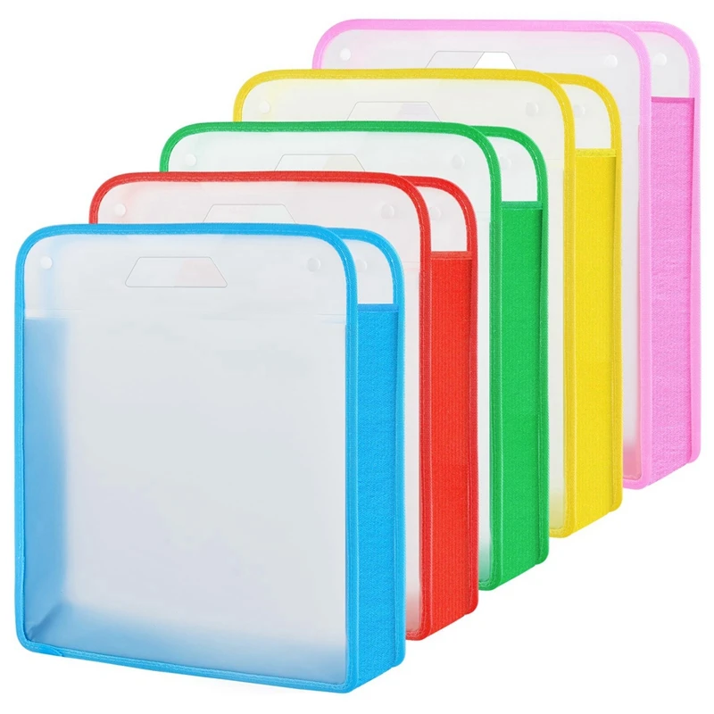 

5 Pack Scrapbook Paper Storage Organizer Scrapbook Paper Storage Bags Multi Color Expanding Paper For 12 X 12 Sheets