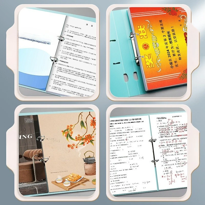 Macaron A4 Водонепроницаемая папка с 4 отверстиями: письменный стол для дисплея, канцелярские принадлежности для офиса, школы, полезные