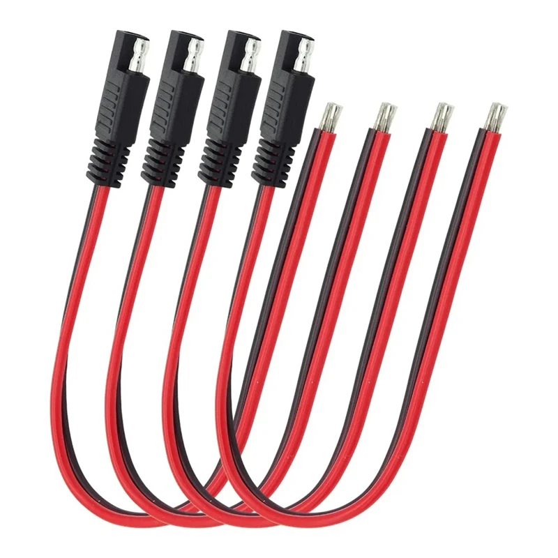 SAE Extension Cable 4 PCS 14AWG 1Feet SAE Single Plug Quick Disconnect Connector SAE Cable Wire Harness