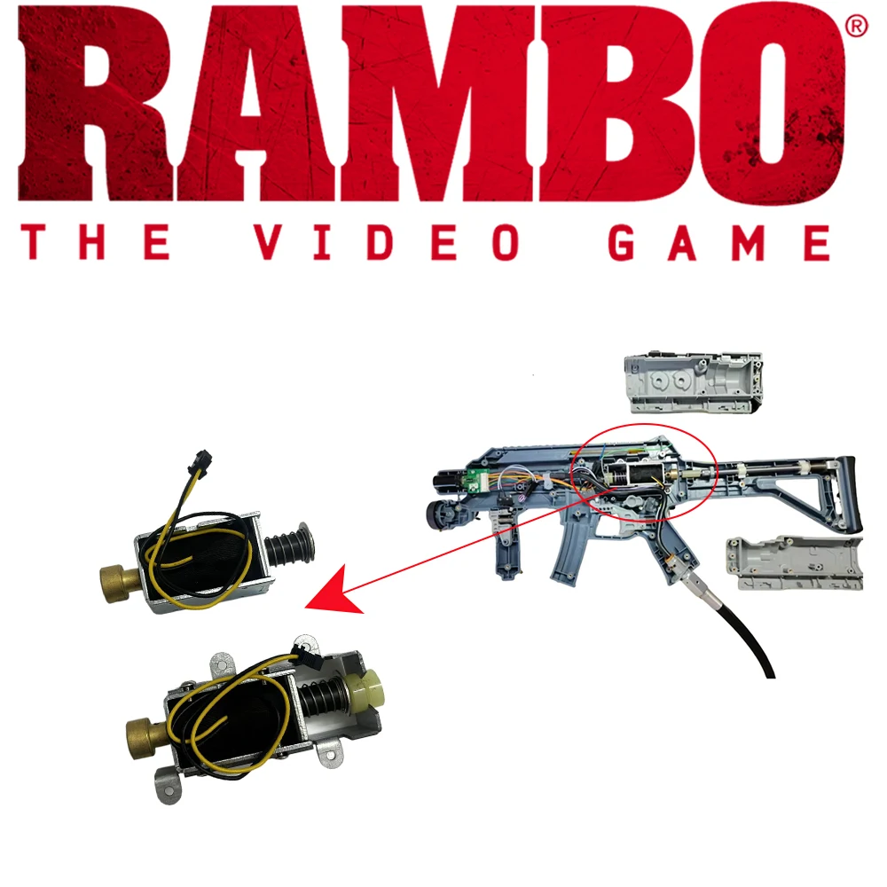 O eletroímã solenóide de substituição 24v funciona para sega ghost squad/a pistola rambo recoil arcade máquina de tiro