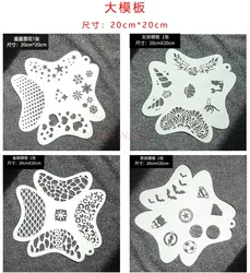 Children's facial painting template, body painting hollowed out template, pigment tattoo, easy to clean