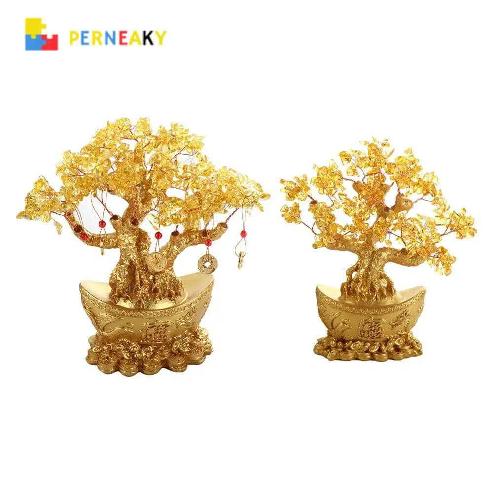 Gathering Wealth China Fengshui Resin Wine Cabinet Tree Decorative Articles Money Tree Ornaments Desktop Ornaments