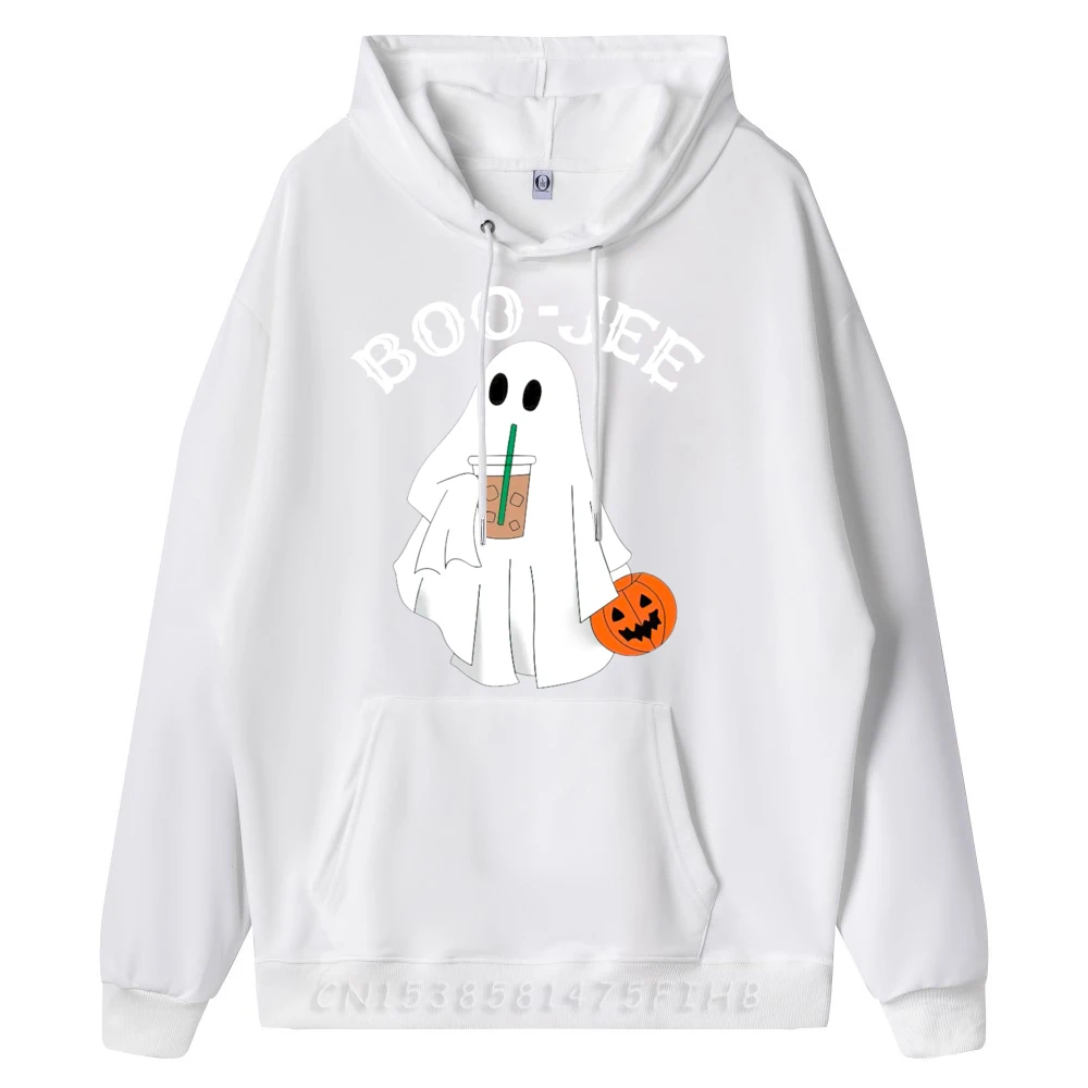 Coffee Lovers Cute Ghost Halloween Costume Boujee Boo Jee Black Graphic Tees Mans Men's Oversize Long Sleeve New Years Eve