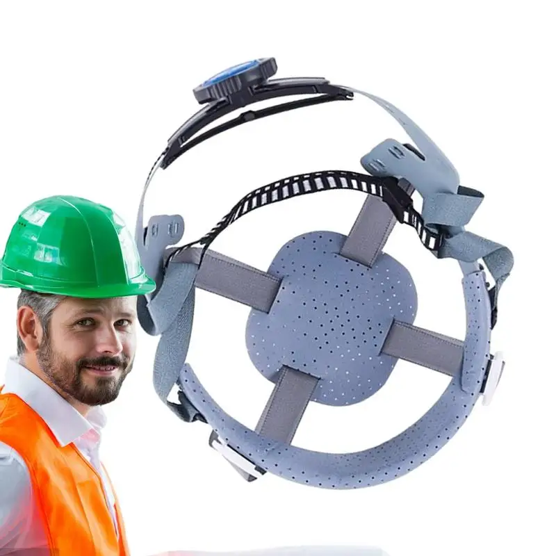 Hard Hat Liner Safety Hat  Insert Replacement Shock Protection Safety Hat Accessories Adjustable Lock Strap Black&grey Head Belt