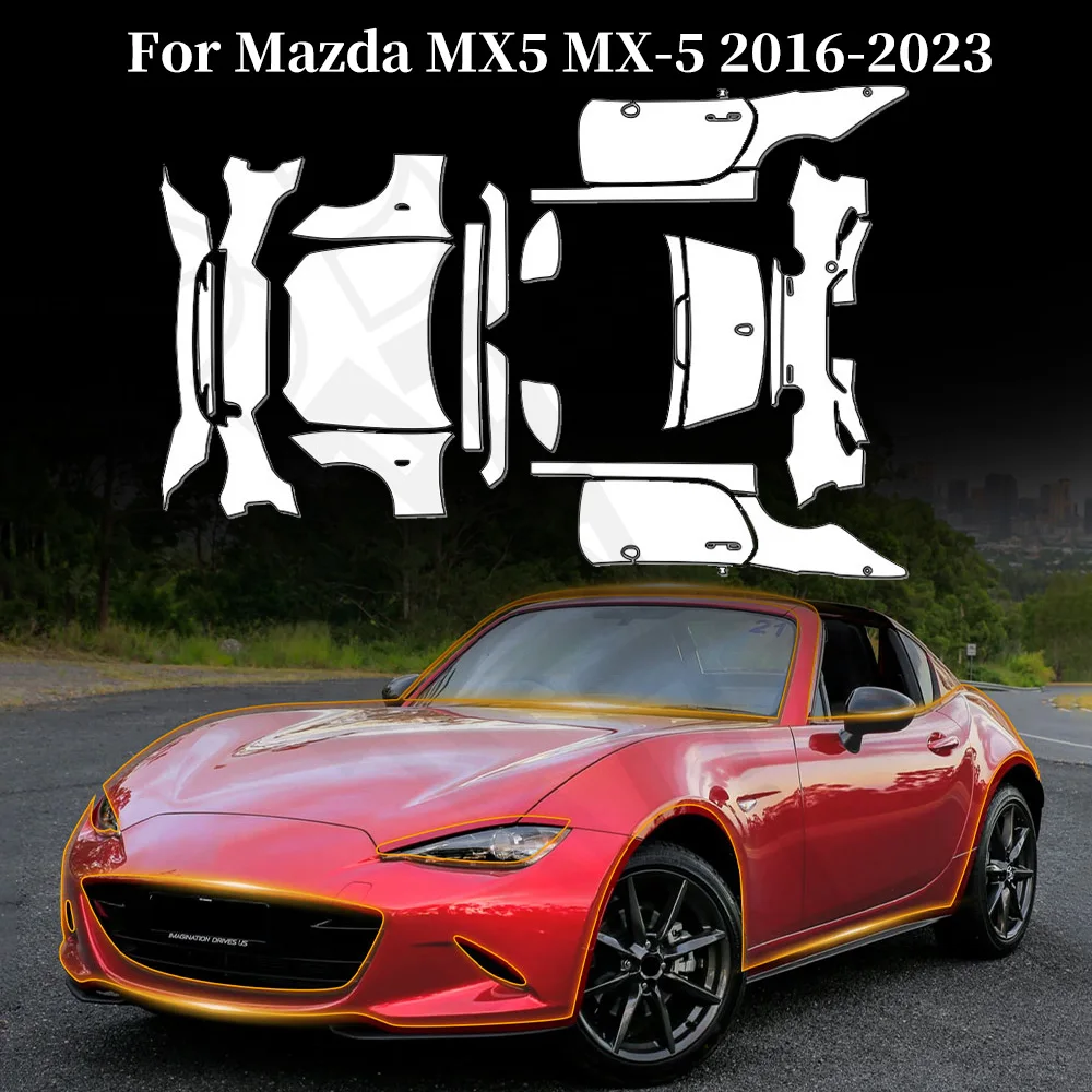

For Mazda MX5 MX-5 2016-2023 Anti-scratch TPU Paint Protection Film TPU Pre-cut PPF Car Body Clear Bra Resistant Car Accessories