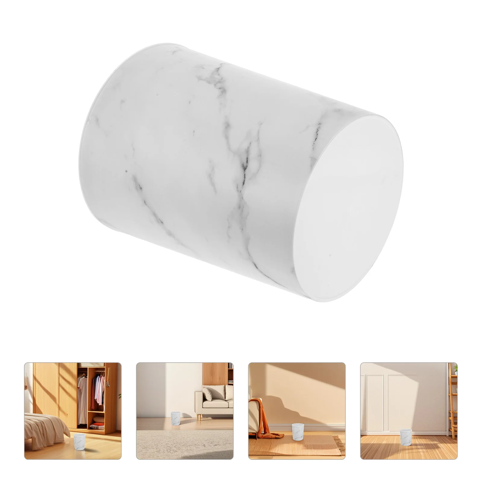 

Stylish Swing Top Trash Can Marble Finish Large Capacity Wastebasket for Home Kitchen Bathroom Office Living Room Garbage Bin