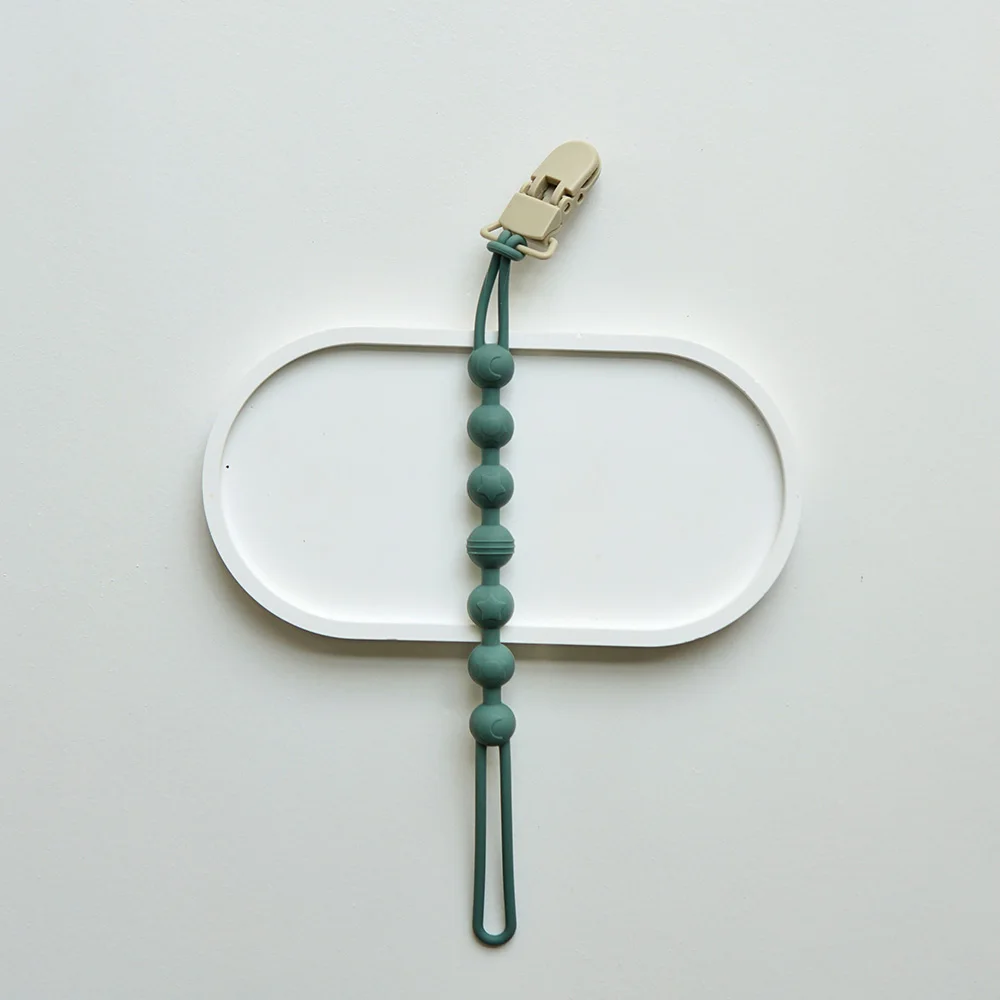 Baby Pacifier Clips Integrated silicone baby pacifier chain Teether Teething Toys Dummy Clip Holder Chain Clip Baby Gift