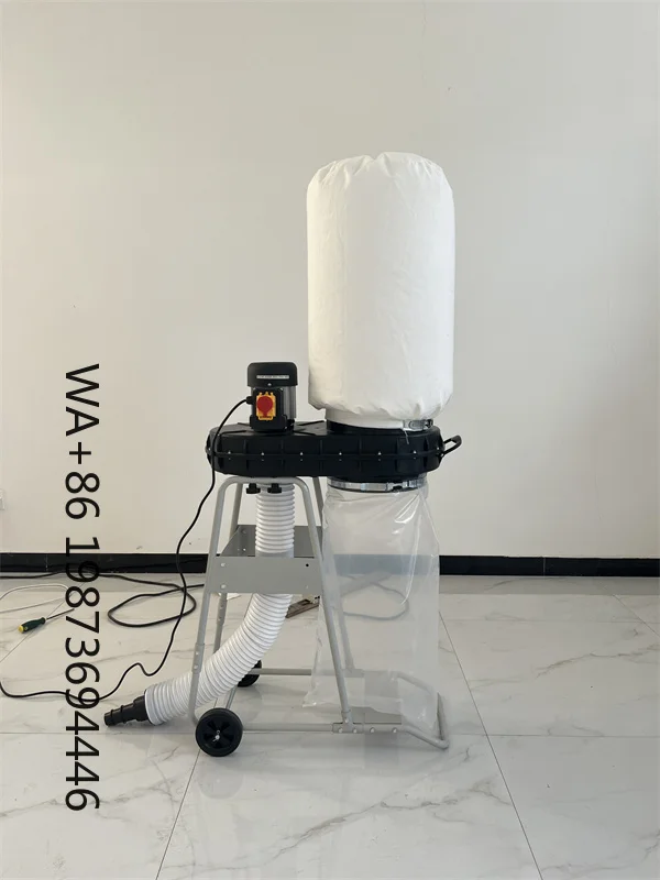 750W bag type industrial dust collector, customized woodworking equipment for efficient sawdust collection and cleaning