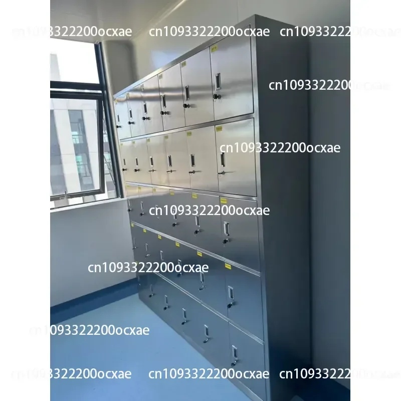 Stainless Steel Multi-door Locker with Lock Wardrobe Locker Employee Locker File Cabinet with Sliding Door