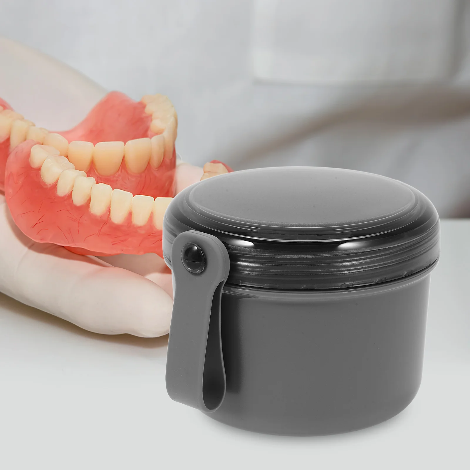 

Denture Storage Case Portable Box Travel Holder Durable Pc Material Compact Lightweight Breathable Design Exquisite Gift Idea