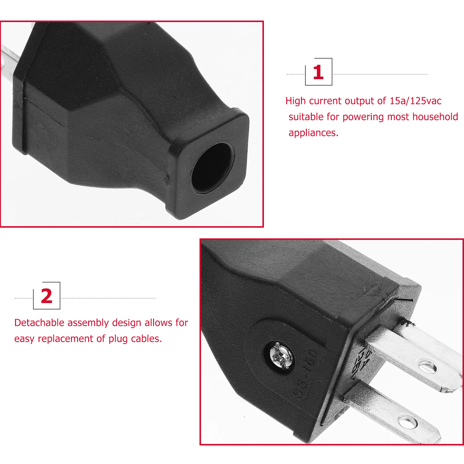15A 125Vac Us Replacement Heavy Duty Angle Male Plug For Extension Cord Repair 3 Prong Electrical Industrial Power Plug - Image 2