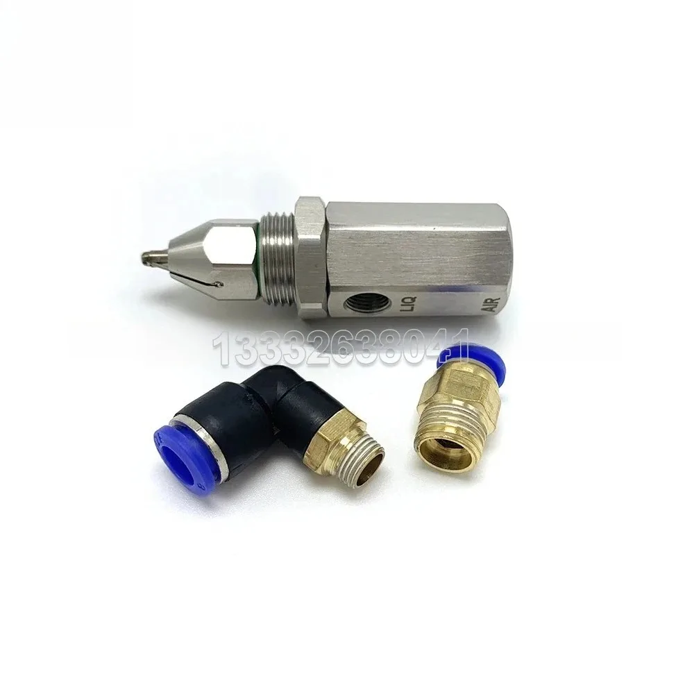 Fine Mist Air Atomizing Nozzle Air Atomizer Sprayer Ultrasonic Nozzle Dry Fog Super 304 Stainless Steel Dust Removal