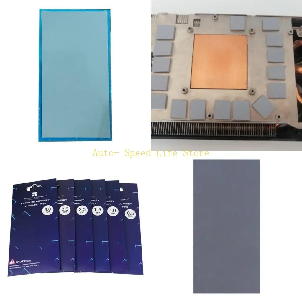

02DA Thermal Pad for CPU GPU Heatsink Silicone Heat Resistance Pads 85x45mm More Size