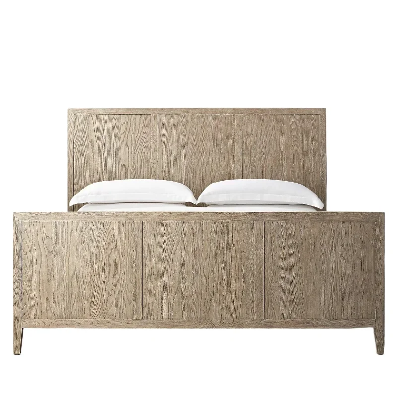 

American rural retro furniture Italian modern simple solid wood bed American RH original single British classical solid wood bed