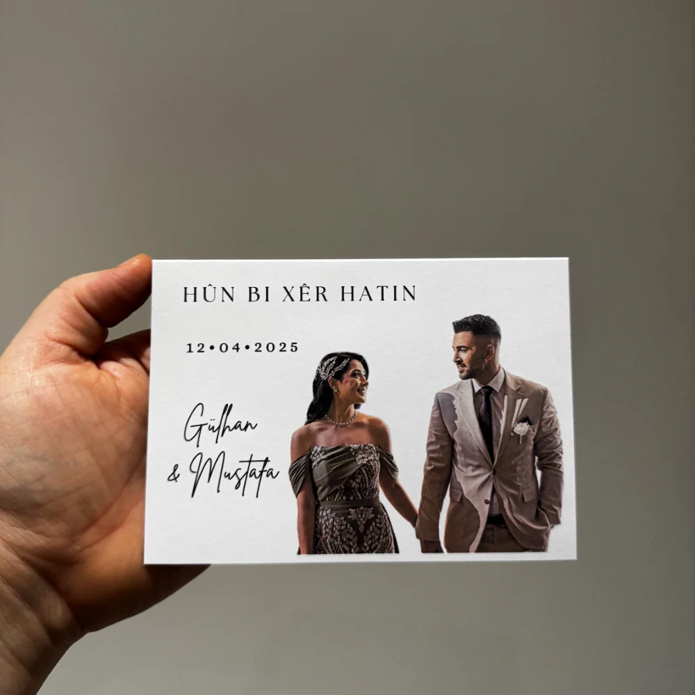 بطاقات مكان الزفاف الشخصية مع صورة مخصصة اسم العروس والعريس حفلة خطوبة ديكور بطاقة المعمودية دعوة الزفاف