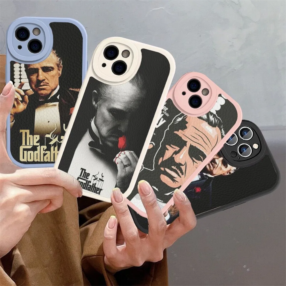 

Godfather Phone Case Hard Leather For iPhone 15 14 13 12 Mini 11 14 Pro Max Xs X Xr 7 8 Plus 6 6s