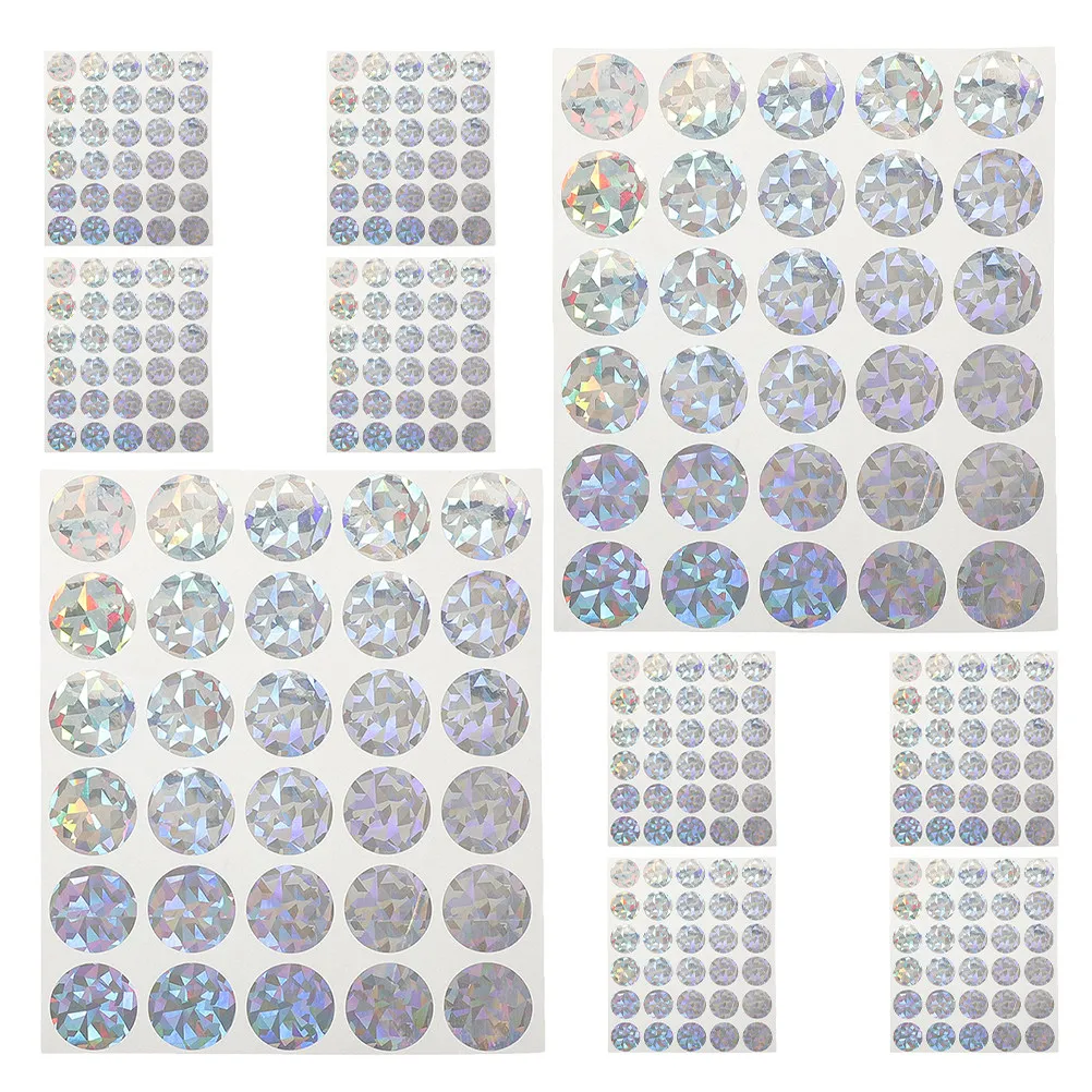 

10 Sheets Scratch Off Stickers Round Self Adhesive DIY Prize Reward Program Labels for Party Games Winners Raffle Cards Scratch