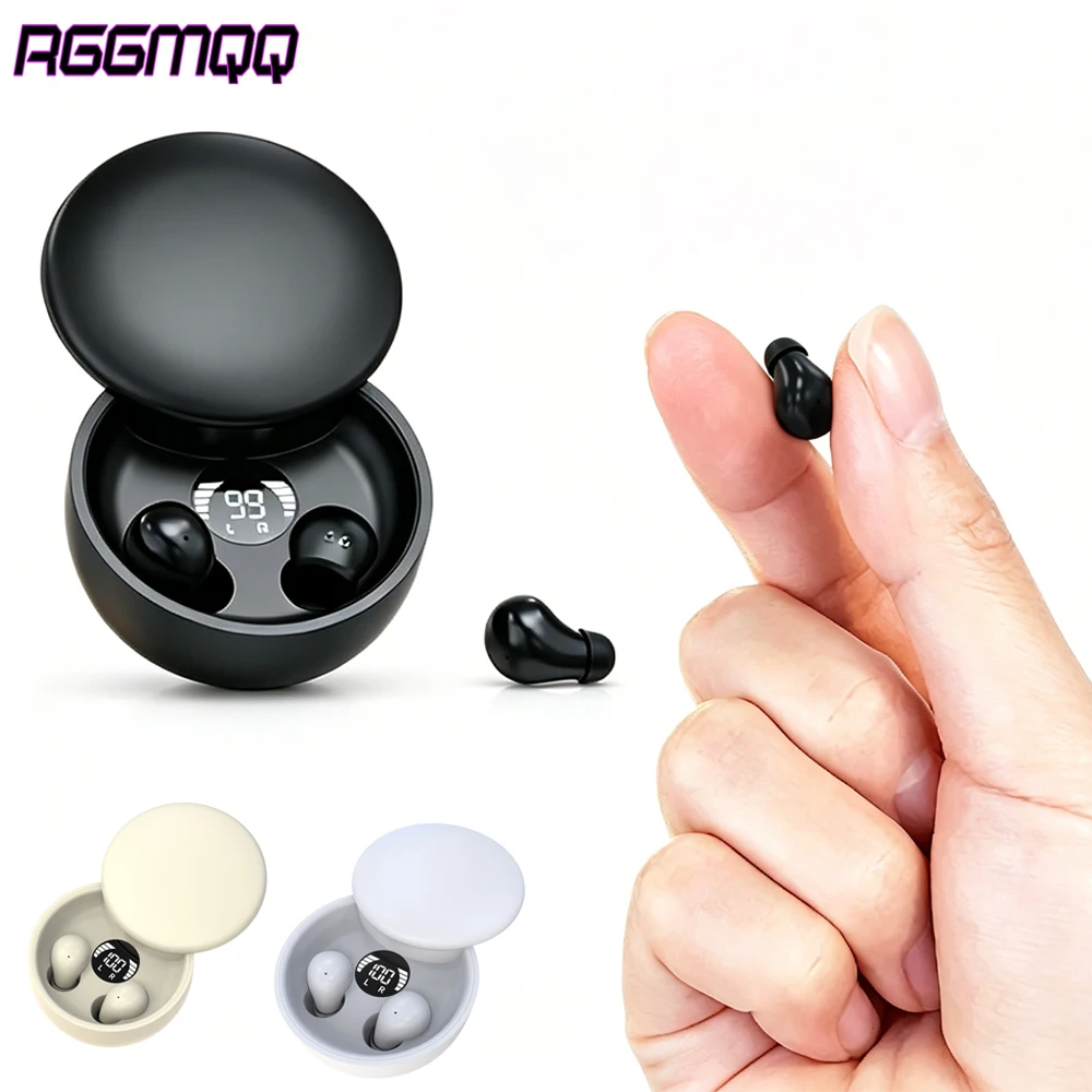 Sleep Earbuds Bluetooth 5.4, Mini Invisible Noise Cancelling Earphones, Ultra-Light Side Sleeper Comfort, 24H Battery LED Case