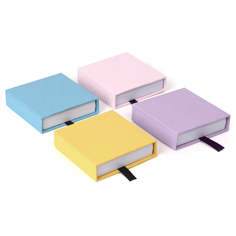 10pcs Luxury Paper Box Drawstring for Plastic Membranes Boxes Case Outter Gift Jewelry Display Packaging for Small Bussiness