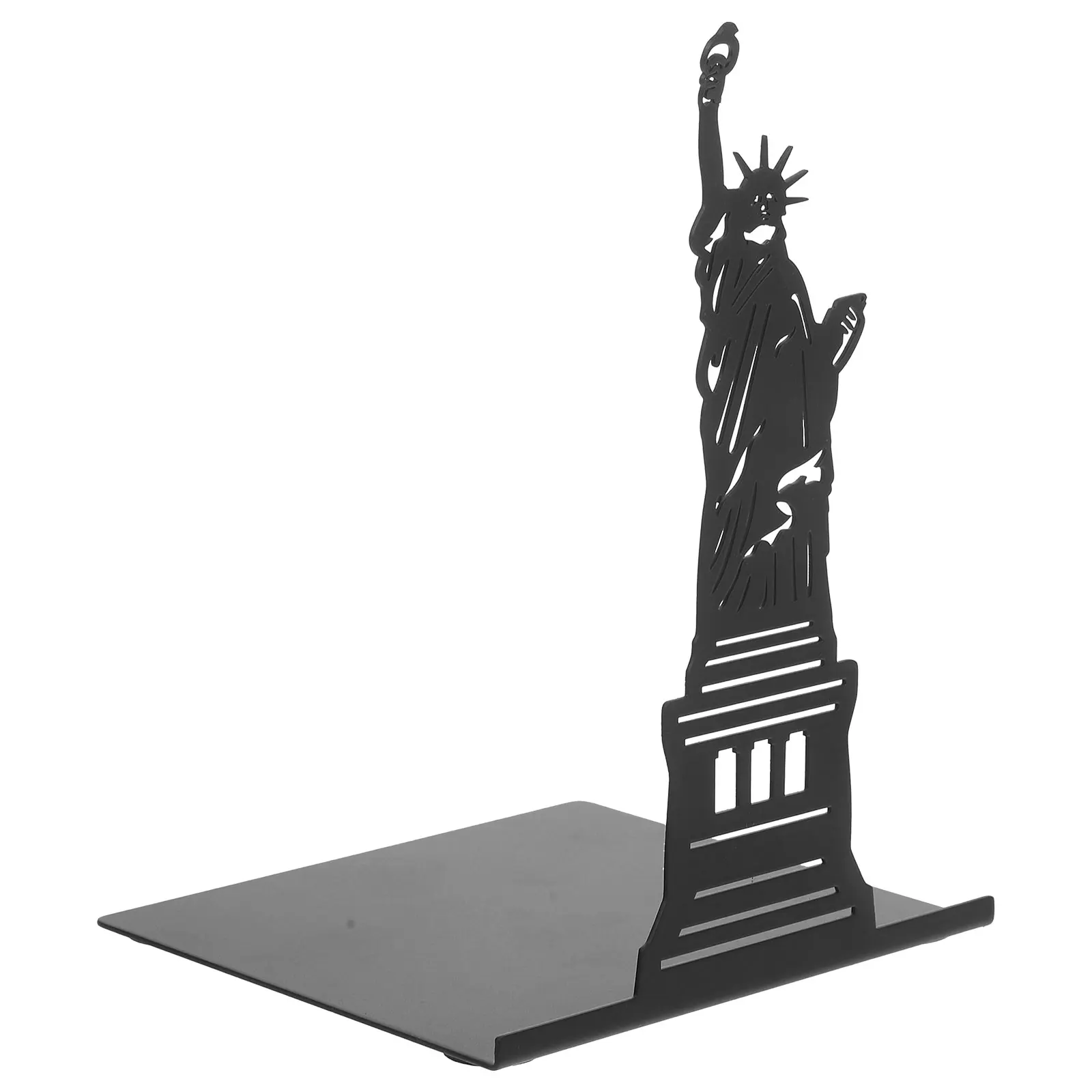 Bookend Iron Desk Organizer Black Eiffel Tower Hollow Out Storage Solution for Books Documents Study Office Use Multi Function