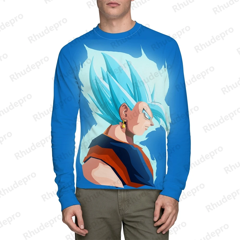 

Summer Dragon Ball Z T Shirt Vegeta Goku Men Streetwear Long sleeve Tees Funny Anime Boy Girls Clothes Casual 3d Print T Shirt