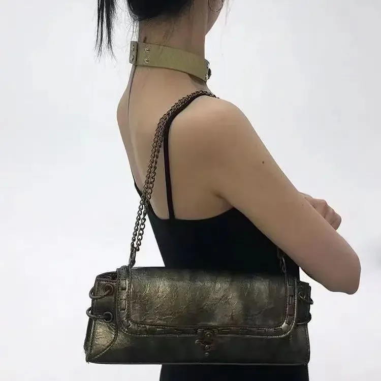 Miyagawa Vintage subkultura klamra antyczna miedź złota torba pod pachę/torba crossbody modne pikantne dziewczęce Y2k torby damskie