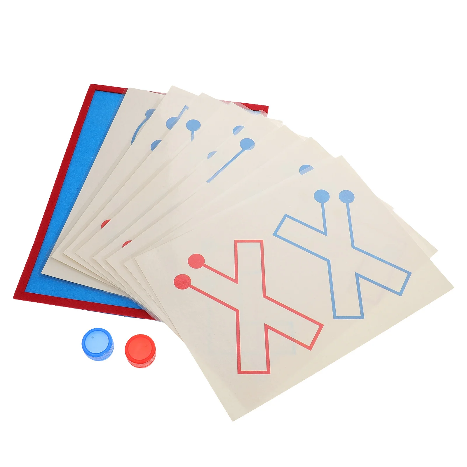 8Pcs Cards Playset Left Right Side Development Hand Eye Coordination Montessori Learning Games for Toddlers