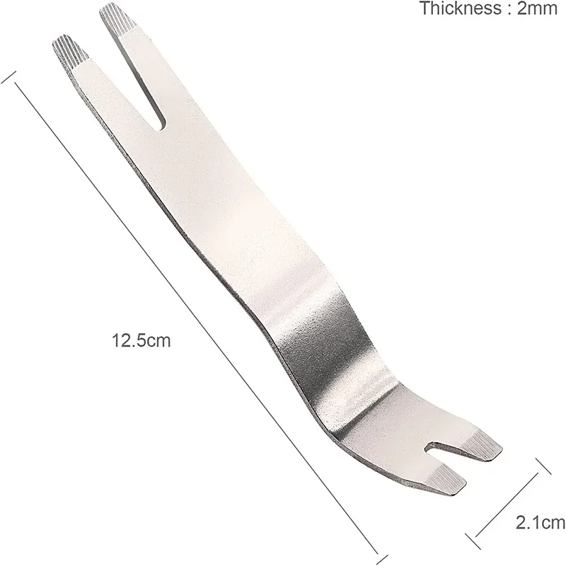 3pcs Metal Trim Removal Tool Auto Fastener Remover Pry Tool Removal of Car Door Panel Audio Radio Panel Molding Dashboards Wheel