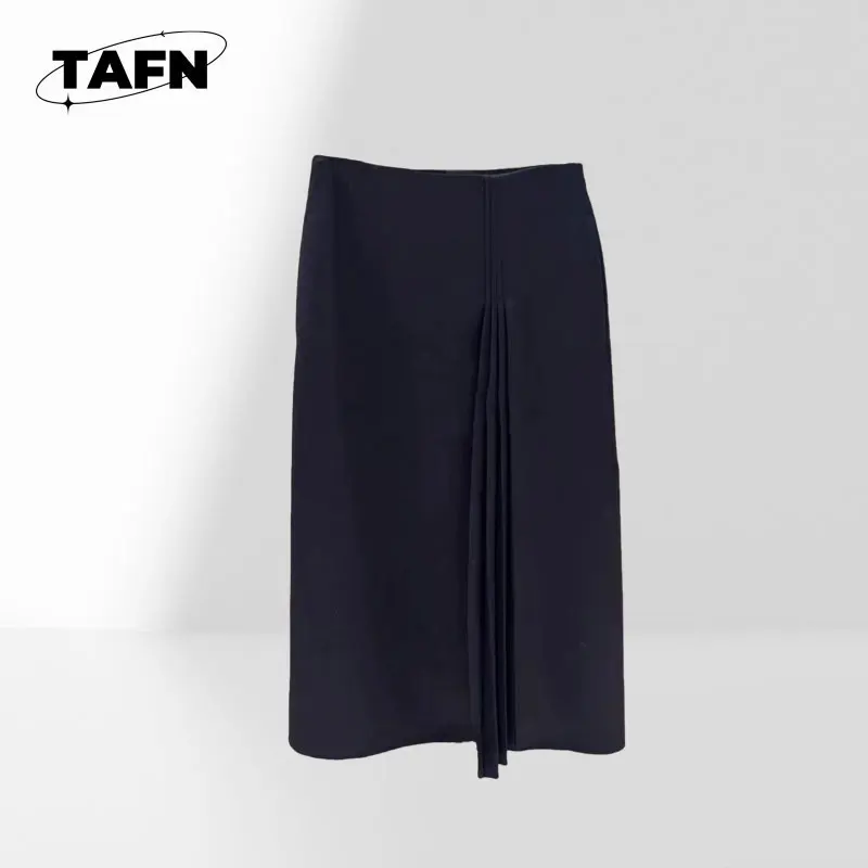Fabric Skirt for Women Casual High Waist A-Line Skirt Lightweight A-Line Skirt for Women Solid Color High Waist Midi AK1145