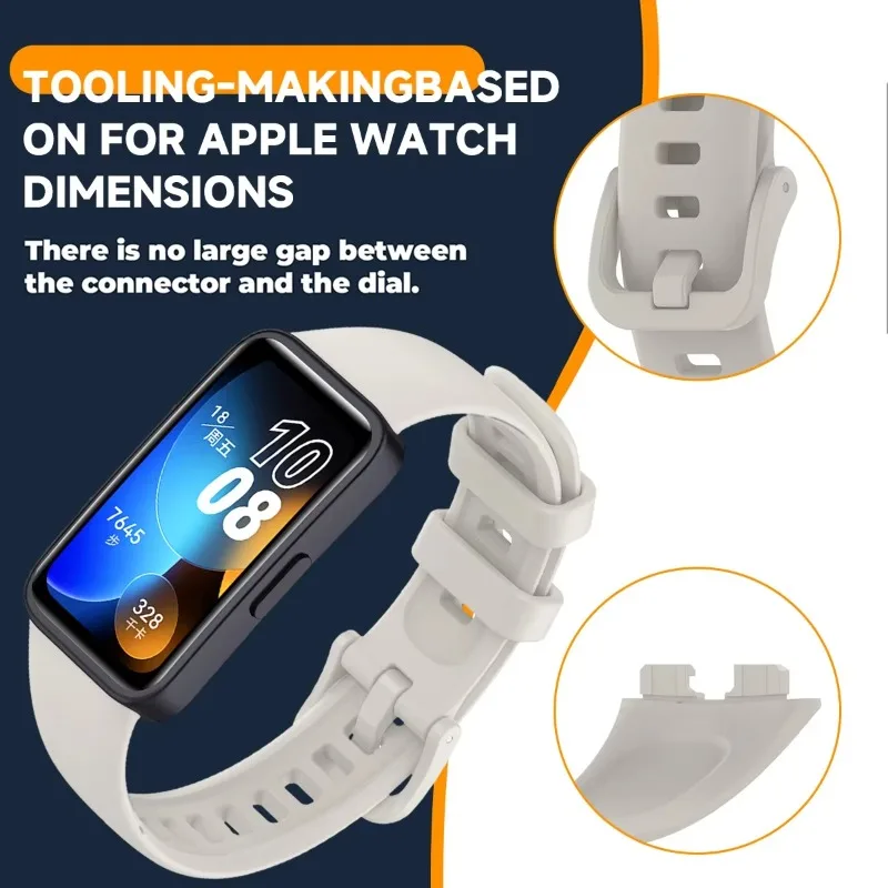 เคสพีซี+สายซิลิโคนสำหรับ Huawei Band 10 9 8 หน้าจอ HD กระจกนิรภัยกันรอย ฝาครอบระบายอากาศ สายรัดข้อมือสำหรับ Huawei Band 10