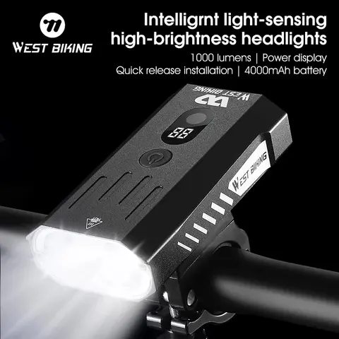 Bike Front Light USB Waterproof West Biking