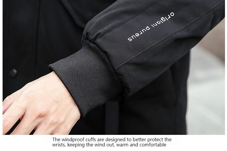 2024 Winter neuer modischer Kapuzenpullover, locker, verdickt, winddicht und kältebeständig, warme Daunenjacke, tägliche lässige Baumwolljacke – Detail 15
