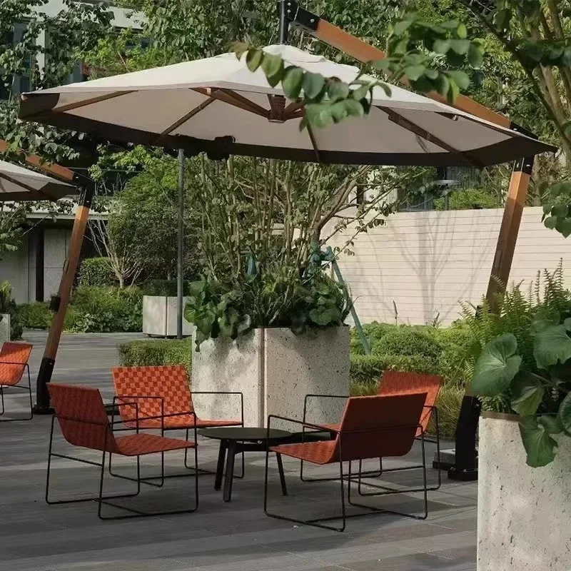 Outdoor sofa garden courtyard villa rattan hotel designer coffee table combination three-piece garden terrace furniture