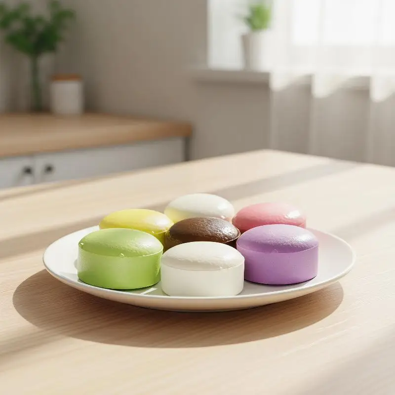 1Pcs Round Cake Toy Colorful Pudding Shaped Squeeze Stress Relief Toys Soft Slow Rising Fidget Toy For Kids Party Decor Gift