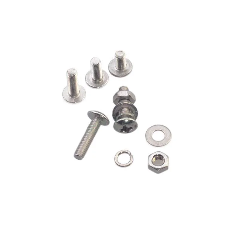 300PCS M3 304 Stainless Steel Cross Recess Large Flat Round Head Machine Screws Kit Phillips Bolt with Washers Nut Set