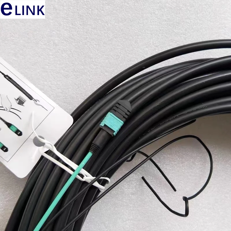 Уличный патчкорд 30 м MPO-MPO, 8 ядер, OM3, 50 м, 60 м, 70 м, 10 гигабитных многомодовых полевых оптических кабелей, перемычка 8C, водонепроницаемая базовая станция