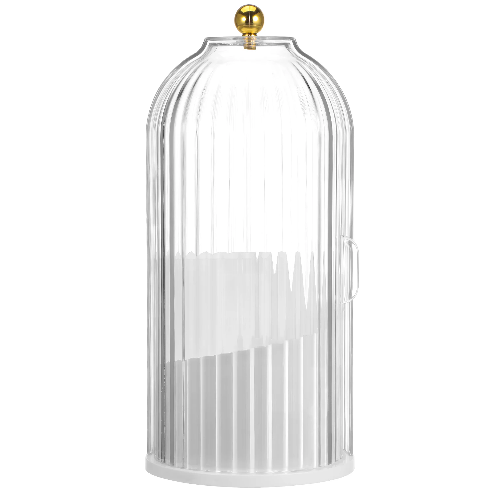 

Rotating Makeup Brush Holder Transparent Cover White Organizer Vanity Storage Large Capacity Makeup Brushes Lipsticks Pen Holder