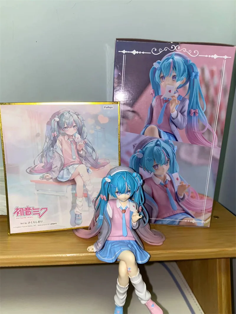 Furyu Hatsune Miku figura de Anime Vocaloid Hatsune, estatuilla de tapón de fideos, modelo de Pvc, estatua, juguetes coleccionables, regalos de cumpleaños