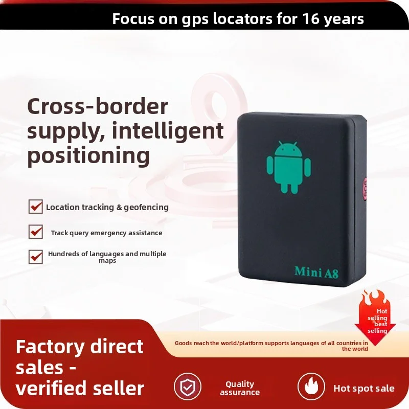 A8 Locator, Car GPS Anti-theft Device, Elderly and Children Pet Anti-lost S0S Emergency Alarm GPS Positioning