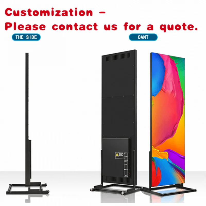 4 K P 2.5 Indoor LED Display For Retail Stores Shopping Malls Movable Mirror Poster