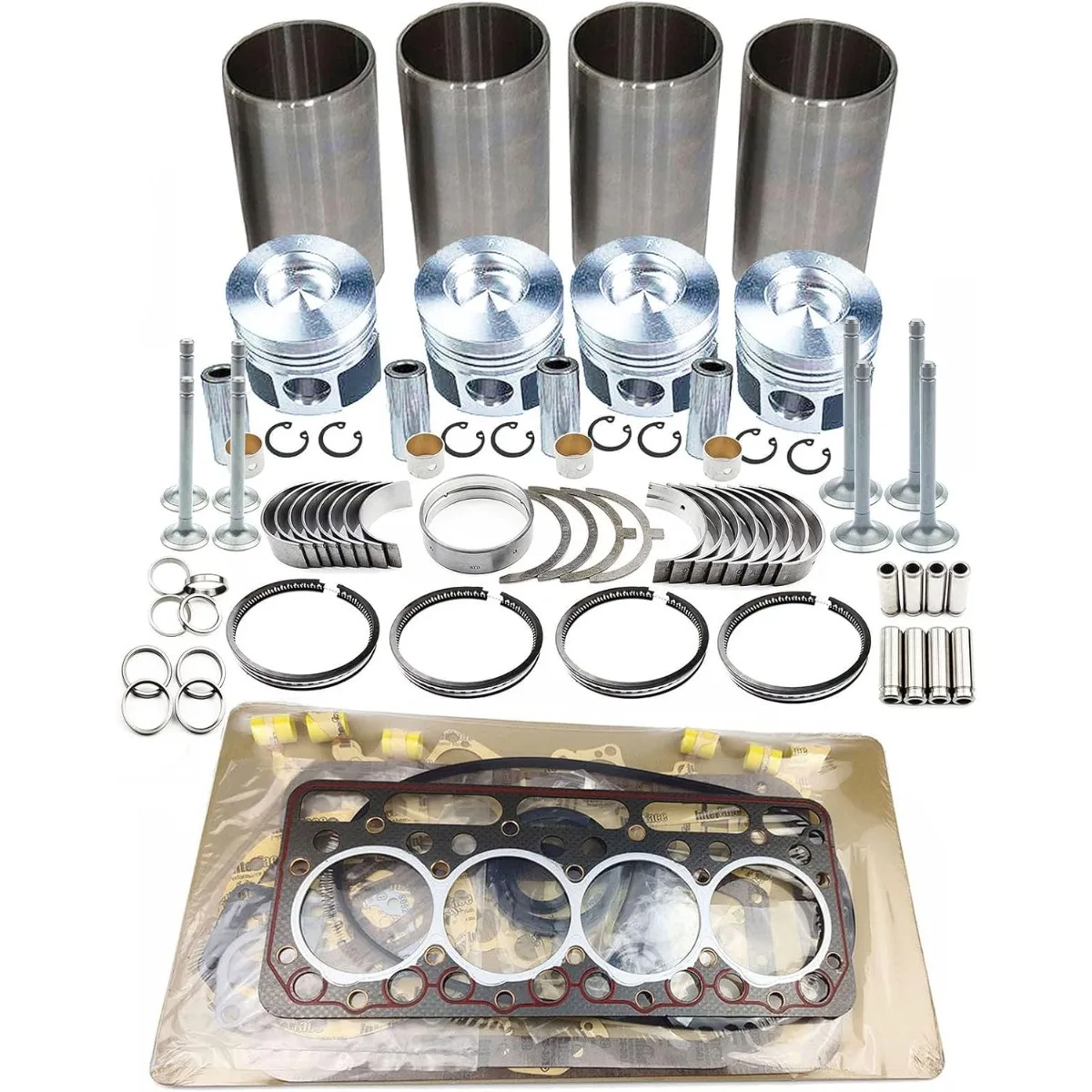 

V1512 Overhaul Rebuild Kit For Kubota Engine RX3600 L2050DT L235DT L1-295 L1-26 Tractor Piston Round Combustion Chamber 42mm
