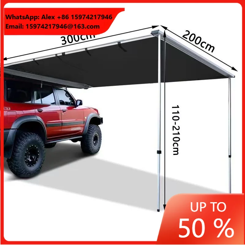 Retractable Car Rooftop Side Awning 4x4 4wd Camping Car Awning Roof Side Tent 1set