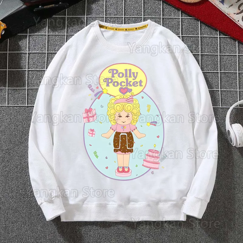 Polly Pocket Fashion Design Mens Long Sleeve Hoodies Mens Hip Hop Hoodies to Street Wear Style Harajuku Sweatshirt