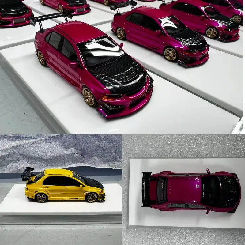 

Модель автомобиля 1:64 Mitsubishi EVO 9 Varis, ширококузовая, имитация, статическая, из смолы, подарок для мальчиков на праздник, коллекционная игрушка, украшение.