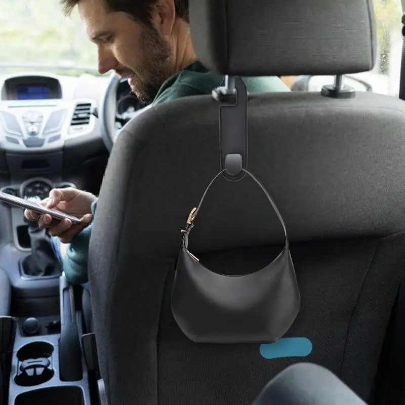 Car Seat Headrest Hooks Car Purse Holder Strong Load-Bearing Car Headrest Hook Compact Storage Organizer Headrest Hanger For