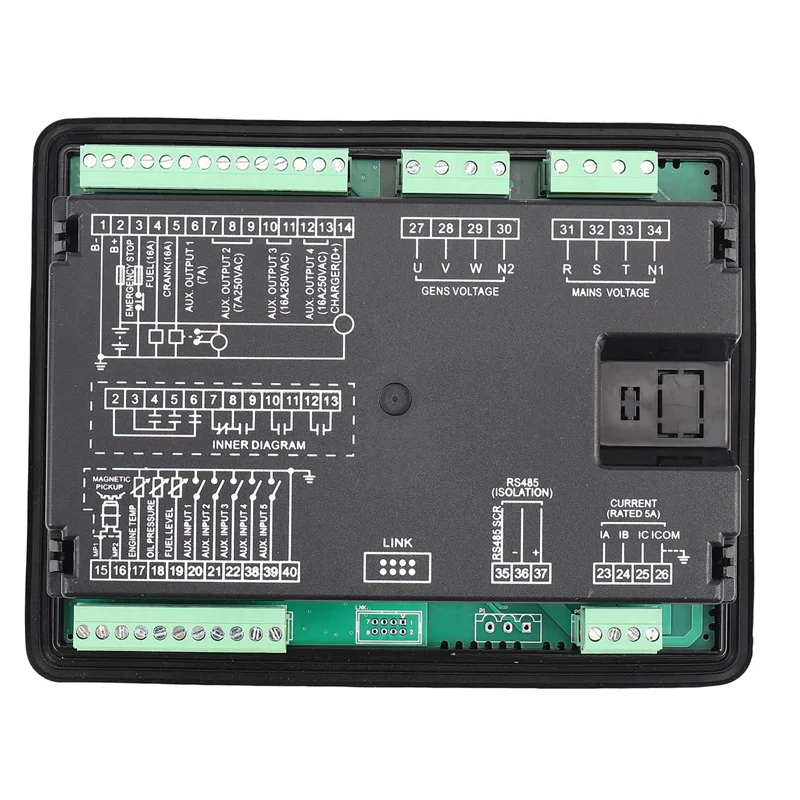 

Контроллер генераторной установки AMF 6120U, ЖК-дисплей, автоматический запуск генераторной установки, блок управления Ats, зарядная панель, часть генератора переменного тока 6120-T44C