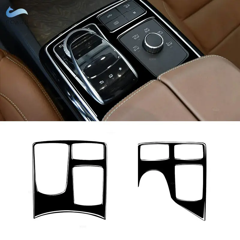 For Mercedes Benz W166 C292 2015-2018 X166 W164 Piano Black Car Center Console Armrest Box Multimedia Panel Decoration Sticker